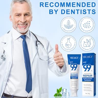 9.9% Hydroxyapatite Toothpaste for Enamel Protection and Tooth Strengthening, (2PCS) Nano Hydroxyapatite Toothpaste, Gentle Mint, Fresh Breath, Daily Use for Oral Health - Image 8