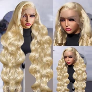 30 Inch 613 Lace Front Wig - Human Hair Body Wave Blonde Wig - 200% Density - Pre Plucked - Glueless With Baby Hair - Image 3