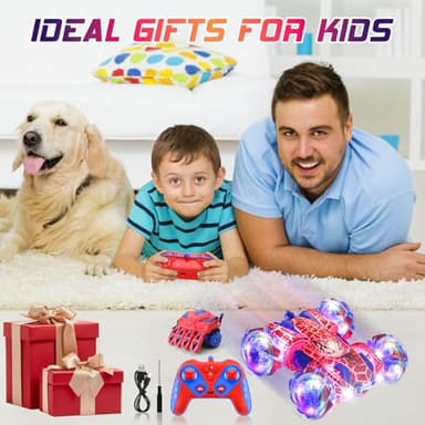 Punieayi Gesture Sensing Remote Control Car, 2.4Ghz RC Cars with Wholebody Light & Headlight, Hand Controlled Double Sided Rechargeable RC Stunt Car Spider Toys for Boys 4-6 5-7 8-13 - Image 7