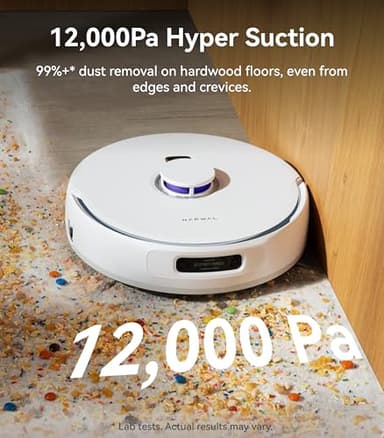 NARWAL Freo Z Ultra Robot Vacuum and Mop Combo, Dual RGB Cameras and Chips, AI Avoidance, 12000Pa Suction, Real-Time Decisions, Adaptive Hot-Water Self Wash & Self Emptying,Quiet, White (Renewed) - Image 4