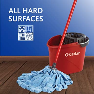 O-Cedar Microfiber Cloth Mop Refill, Blue - Image 5