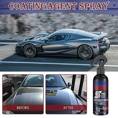 2Pcs Multi-Functional Coating Renewal Agent, 3 in 1 Ceramic Car Coating Spray, High Protection Quick Car Coating Spray Fast-Acting, Nanotechnology Plastic Parts Refurbish Agent-120ml - Image 2