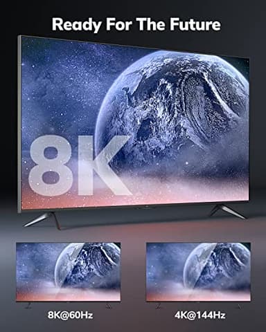 KELink 10K 8K 4K HDMI Cable 20FT, Ultra High Speed HDMI Braided Cord, Supports 4K/120Hz, 8K/60Hz, 48Gbps DTS:X, HDCP 2.2 & 2.3, HDR 10, HDMI 2.1 Cable - Image 2