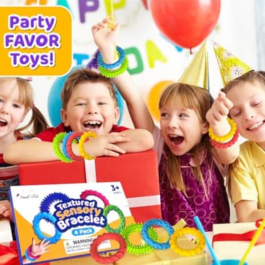 Sensory Fidget Toys for Kids Adults - 4 Pack Stretchy Fidget Bracelet | Texture & Calming Autism Sensory Toys for Special Needs Autistic Children | Calm Down Toy for Toddler Girls Boys - Image 6