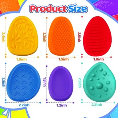 Fidget Classroom Must Have Sensory Toys for Kid Adult 6PC Worry Stone for Autism ADHD School Counselor Special Education Needs Calm Down Quiet Fidget Stress Item Anxiety Relief Classroom Prizes Gift - Image 6