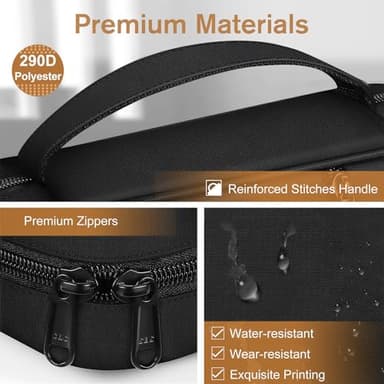 FINPAC Bible Cover, Carrying Book Case Church Bag Bible Protective with Handle and Zippered Pocket, Gift for Mother Lady Women Men, Black - Image 6
