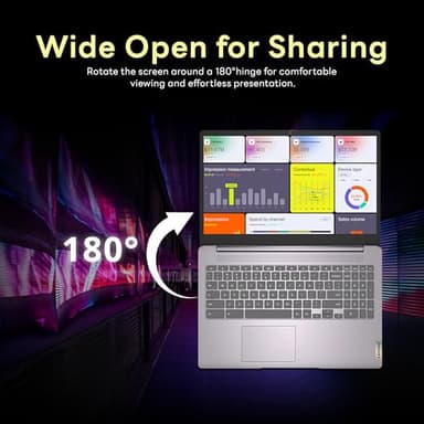 Lenovo Ideapad 3 15.6" FHD Chromebook, Intel Celeron N4500, 4GB RAM, 224GB Storage (64GB SSD+160GB Docking Station Set), Intel UHD Graphics, Full Size Keyboard, Chrome OS, Artic Gray - Image 6