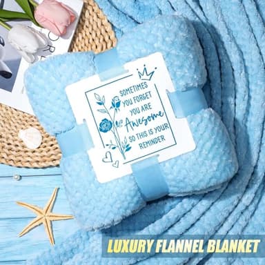 Birthday Gifts for Women Self Care Gifts Get Well Soon Gifts, Ocean Relaxing Spa Gifts Basket Care Package w/ Flannel Blanket 40 OZ Tumbler, Christmas Gifts for Mom Wife Grandma Friends Sisters Her - Image 3
