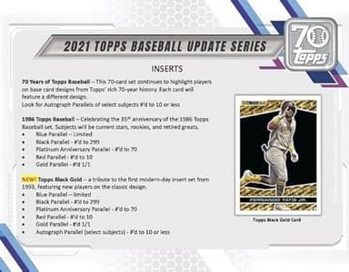 2021 Topps Update Baseball Hanger Box (67 Cards Per Box) - Image 5