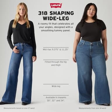 Levi's Women's 318 Shaping Wide-Leg Jeans (Also Available in Plus), (New) Clever Girl, 29 - Image 4