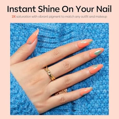 modelones Peach Gel Nail Polish, 15 ML Carly Coral Orange Color Fall Gel Polish Soak Off Led Autumn Nail Art Gel Manicure Salon DIY Gifts - Image 3