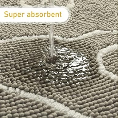 AROGAN Indoor Door Mat Entryway Rug Traps Mud and Water, Chenille Doormat for Muddy Shoes and Dog Paws, Machine Washable Doormat, Front Door Mat, Busy Area Dog Rugs for Floors, Entrance, 30x48 Beige - Image 4