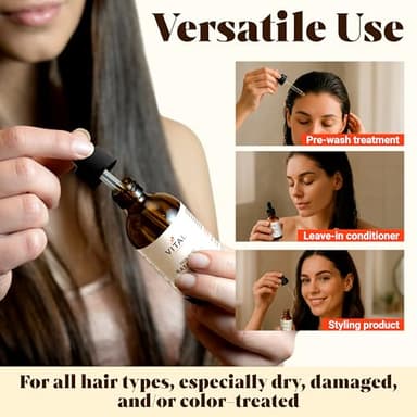 Vital Strands Batana Oil for Hair Growth – 100% Pure & Organic Botana Oil from Honduras – Strengthens, Thickens & Restores Natural Hair – Cold Pressed Raw Scalp & Hair Treatment for Men & Women – 60ml - Image 7
