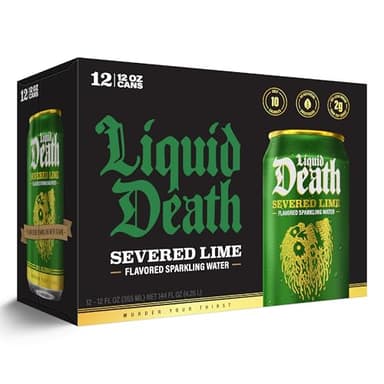 Liquid Death, Severed Lime, Soda-Flavored Sparkling Water, 12-Pack (12oz Cans), Low Sugar, Huge Flavor & No Artificial Sweeteners - Image 7