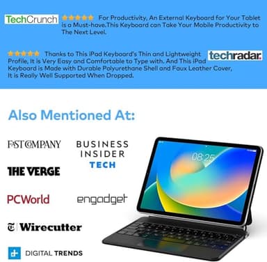 runelk Keyboard Case for iPad 10th Generation 2022 & 11th (A16, 2025) – Magic-Style Keyboard with Multi-Touch Trackpad – Floating Cantilever Stand – Magnetic Case for iPad 10.9 inch 10th / 11th Gen. - Image 5