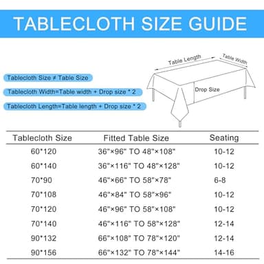 Hiasan Faux Linen Rectangle Tablecloth - Wrinkle and Stain Resistant Washable Table Cloth for Kitchen Dining Room Holiday Table Cover for Party Dinner, Stone, 60 x 120 Inch - Image 3