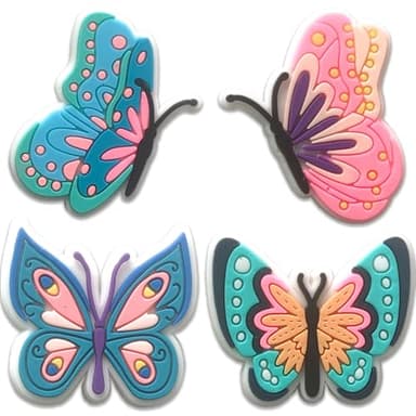 Butterfly & Flower Croc Charms for Girls - 30 PCS Colorful Shoe Decoration Pins for Clog Sandals,Cute Accessories for Kids,Women Party Favor Gifts - Image 2