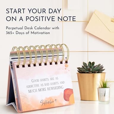 Motivational Calendar - Daily Flip Calendar with Inspirational Quotes - Inspirational Desk Decor for Women, Office Decor for Women Desk, Inspirational Gifts for Women, Desk Accessories for Women - Image 3