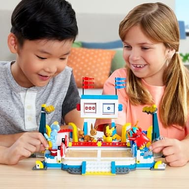 MEGA Pokémon Building Toys Set Training Stadium with 1101 Pieces, 5 Poseable Characters and Battle Play, for Kids - Image 2