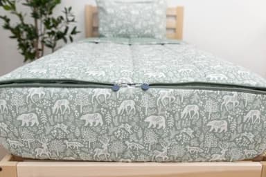 Beddy's Fantasy Woodland Girls Durable Zipper Bedding for Kids, Bed in a Bag, Green Sheets & Comforter with Animal & Woods Design, Includes Pillowcase & Pillow Sham Easy to Make & Wash - Image 4