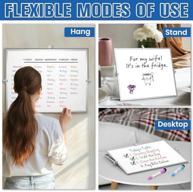 Grtard Dry Erase Magnetic White Board, 16''x12'' Double-Sided Desktop Whiteboard with Stand, Portable Small Whiteboard Set, Dry Erase Board for to-Do Lists, Planning & Office, Home - Image 8