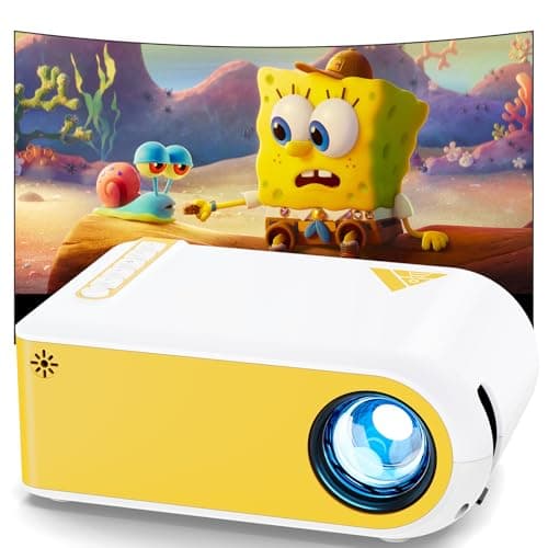 KSAN Mini Projector, Projector with WiFi and Bluetooth, 1080P Support Movie Projector with Built-in Speaker, Compatible with Smartphone, HDMI, USB, AV, Fire Stick, PS5 for Home, Bedroom, Outdoor Use - Image 1