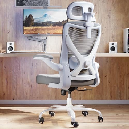 Ergalithic Ergonomic Office Chair - X-Shaped Computer Desk Chair Comfy, Gaming Chair, Office Chair with Lumbar Support, Mesh Office Chairs with Headrests, Desk Chair for Long Hours (Gray) - Image 1