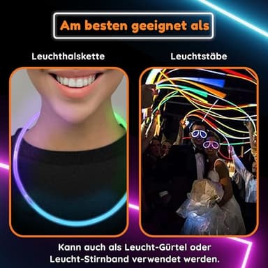 Glow Fever Glow Sticks Bulk 100ct 22'' Glow Necklaces with Connectors, Neon Light Sticks for Party Festivals Raves Concert Birthday Wedding, Multicolor - Image 8