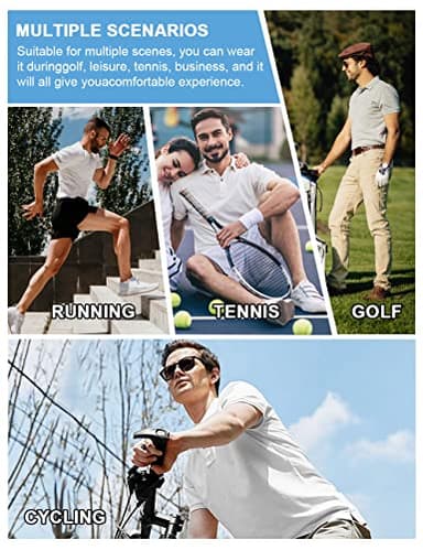 Hodaweisolp Golf Shirts for Men Dry Fit Print Moisture Wicking Performance Short Sleeve Polo Shirt White Rhombus-XL - Image 5