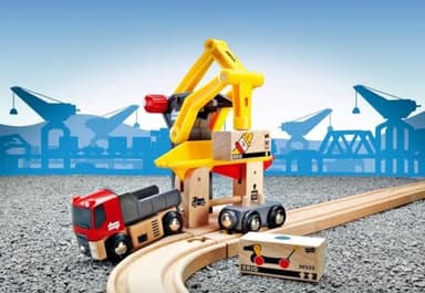 BRIO World - 33280 Freight Goods Station | Versatile Toy Train Set for Kids | Interactive Play | Sustainable Wood Construction | Ideal for Toddlers Aged 3 and Up - Image 2