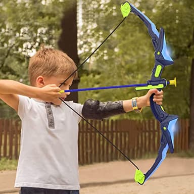 2 Pack Bow and Arrow Set for Kids, Light Up Archery Set with 14 Suction Cup Arrows, Archery Targets Outdoor Games for Kids Ages 4-8 8-12, Birthday Gifts Toys for 5 6 7 8 9 10 11 12 Year Old Boys Girls - Image 4
