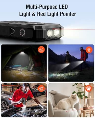 Sudrov Solar Charger Power Bank, 42800mAh Wireless Portable Charger with USB-C in/Output, QC3.0 Fast Charging 15W 4 Ports Outdoor Battery Pack Built-in Dual Led Flashlights for iPhone Samsung etc - Image 5