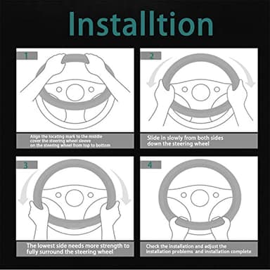 K LAKEY Suede Steering Wheel Cover,Compatible with Nissan Xterra Sentra Frontier Altima Rogue 350Z Murano Juke Alcantara Sport Non-Slip Wheel Cover Car Interior Accessories 15 inch For Man and Women - Image 7