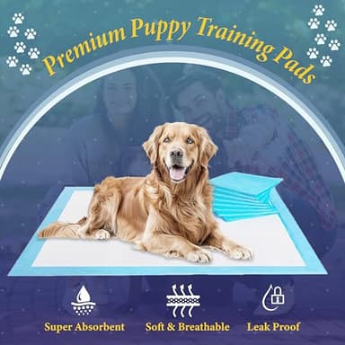 TBM Puppy Pads 100 Count - 23.6" x 23.6" - Super Absorbent Pee Pads for Dogs - Premium Leak-Proof - Pets Potty Training Essentials - Disposable Quick- Dry Pads for Puppies | Cats | Rabbits - Image 3