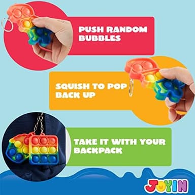 JOYIN 60 Pcs Party Favors for Kids, Fidget Toys Pack, Sensory Toy, Goodie Bags Fillers for Kids Birthday Party, Prizes in Bulk for School, Pinata Stuffers, Classroom Prizes, Treasure Box Toys Autism - Image 6