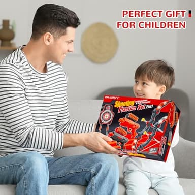 GMAOPHY 2 Pack Bow and Arrow Toy for 5 6 7 8 9 10 11 12 Year Old Boys, Birthday for Kids, Indoor Outdoor Sport Games Toys for Ages 4-8 8-12, LED Light Up Archery Set with 20 Toy Arrows (Red) - Image 5