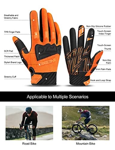 INBIKE Mountain Bike Gloves for Men Knuckle Guard Padded Men's Cycling Gloves Breathable for MTB Motocross Racing Dirtbike - Image 2