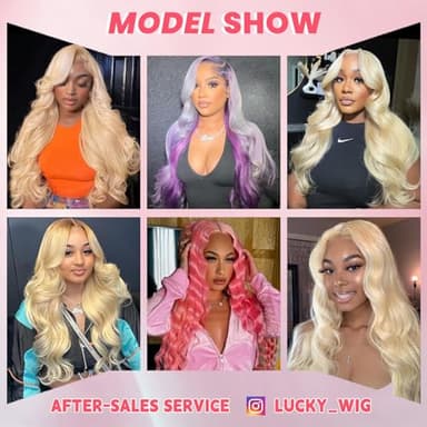 SBDSBD 30 Inch 613 13x6 Lace Front Wig Human Hair 200 Density Blonde Body Wave Lace Front Wigs Human Hair Pre Plucked 613 HD Lace Frontal Wig 13x6 Blonde Wig Human Hair 613 Human Hair Wig for Women - Image 6