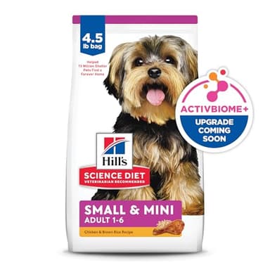 Hill's Science Diet Small & Mini, Adult 1-6, Small & Mini Breeds Premium Nutrition, Dry Dog Food, Chicken & Brown Rice, 4.5 lb Bag - Image 14