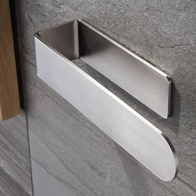 Taozun Hand Towel Holder/Hand Towel Ring - Self Adhesive Bathroom Towel Bar Stick on Wall, SUS 304 Stainless Steel Brushed - Image 1