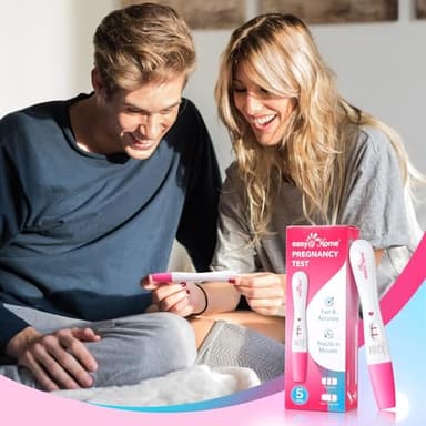Easy@Home Smart Timing Pregnancy Test: Accurate Early hCG Detection - Fast Results & Easy to Use at-Home Tests with Love Heart Indicator | 5 Pack - Image 7