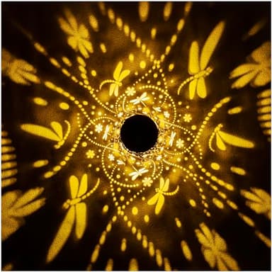 Dragonfly Solar Lanterns Outdoor Waterproof Hanging Solar Lights Dragonfly Gifts for Women Men Metal Decorative LED Dragonfly Lanterns for Garden Decor,Yard,Patio,Lawn,Tabletop,Pathway,Landscape - Image 2