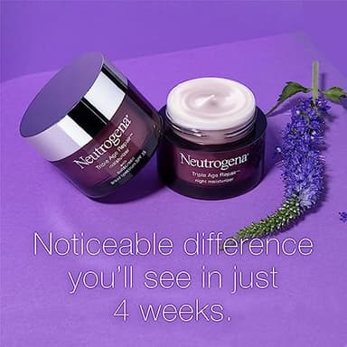 Neutrogena Triple Age Repair Face Moisturizer with SPF 25, 1.7 oz Jar, Anti-Aging Face Cream, SPF Moisturizer & Neck Cream, Anti Wrinkle Lotion for Dark Spots, Glycerin & Shea Butter - Image 3