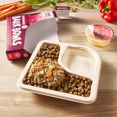 Bark Bowls On The Go Dog Food, Chicken Pot Pie Dinner, Turkey Fare Dinner & Homestyle Beef Dinner Variety Pack - 7.5 oz Tray (6 Count), Made in The USA - Image 4