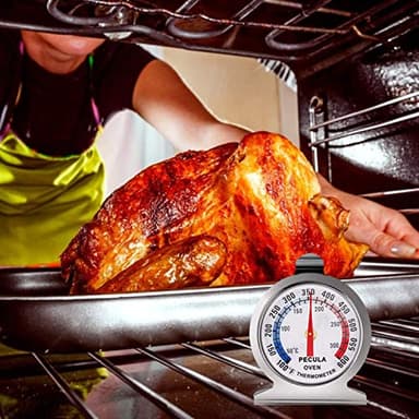 Oven Thermometer 50-300°C/100-600°F, Oven Grill Fry Chef Smoker Analog Thermometer Instant Read Stainless Steel Kitchen Cooking Thermometer - Image 7