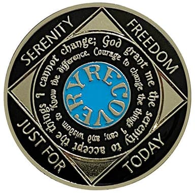 1 Year NA Silver Color Plated Recovery Medallion, Narcotics Anonymous Clean Time Coin - Image 2