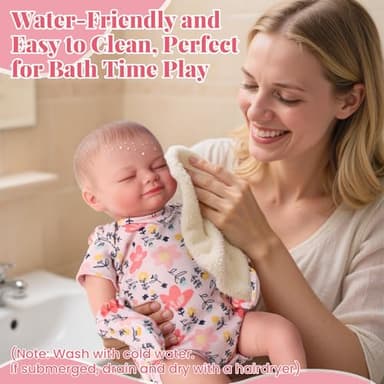 BABESIDE Silicone Baby Doll Lifelike Reborn - Skylar, 17-Inch Realistic Newborn Silicone Full Body Doll Real Life Baby Doll Girl with Gift Box for Cuddling, Role Playing and Collection - Image 5