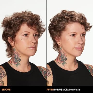 Redken Brews Molding Paste For Men For all Hair Types - High Hold & Maximum Control, Natural and Matte Finish, Sulfate-Free, 5 Fl Oz - Image 2