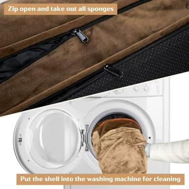 Comfort Expression Dog Beds for Extra Large Dogs, Waterproof Orthopedic Foam XL Dog Beds with Bolster, Washable Dogs Bed Sofa Pet Bed with Removable Cover & Non-Slip Bottom(X-Large,Brown) - Image 8