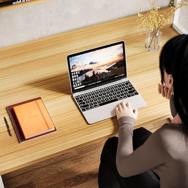 Tribesigns Computer Desk with Hutch, 47 inches Home Office Desk with Space Saving Design with Bookshelf for Small Spaces - Image 6